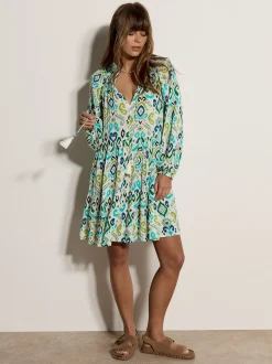 Apricot Damen Minikleid in grün mehrfarbig - Länge: midi