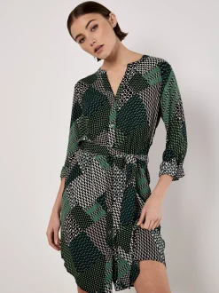 Apricot Damen Minikleid in grün - Länge: knielang