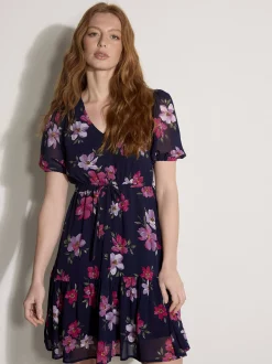 Apricot Damen Minikleid in marine - Ausschnitt: Carmen
