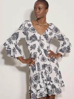 Apricot Damen Minikleid in marine blau - Länge: knielang