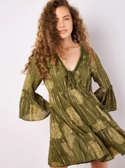 Apricot Damen Minikleid in oliv - Länge: kurz