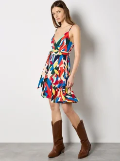 Apricot Damen Minikleid in orange mehrfarbig
