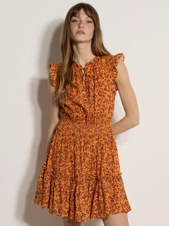 Apricot Damen Minikleid in orange - Ausschnitt: Rundhals