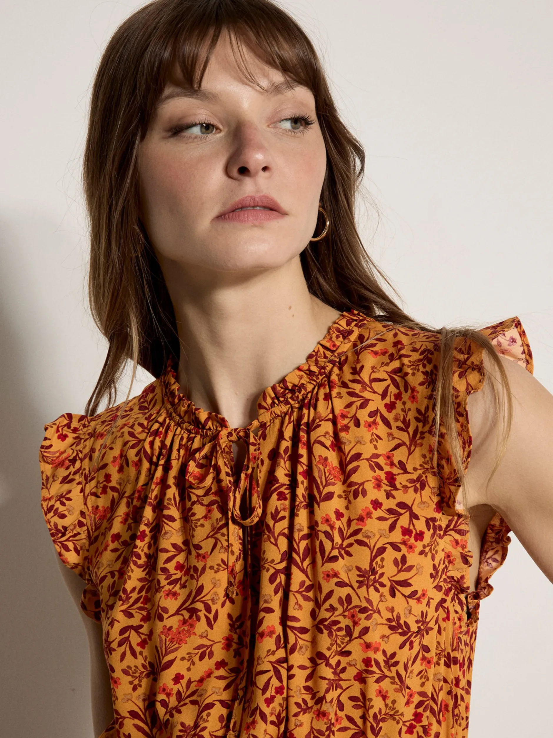 Apricot Damen Minikleid in orange - Ausschnitt: Rundhals