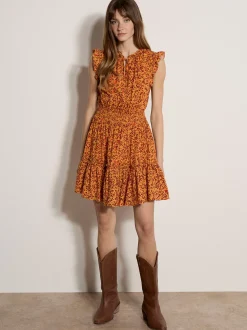 Apricot Damen Minikleid in orange - Ausschnitt: Rundhals