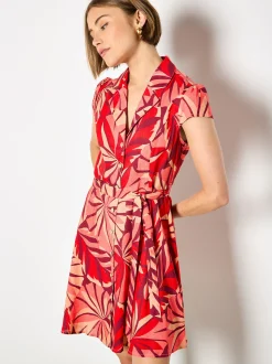 Apricot Damen Minikleid in rot mehrfarbig