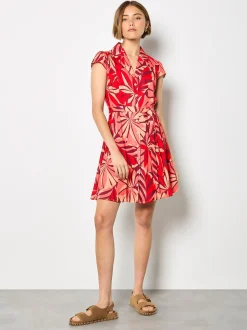 Apricot Damen Minikleid in rot mehrfarbig