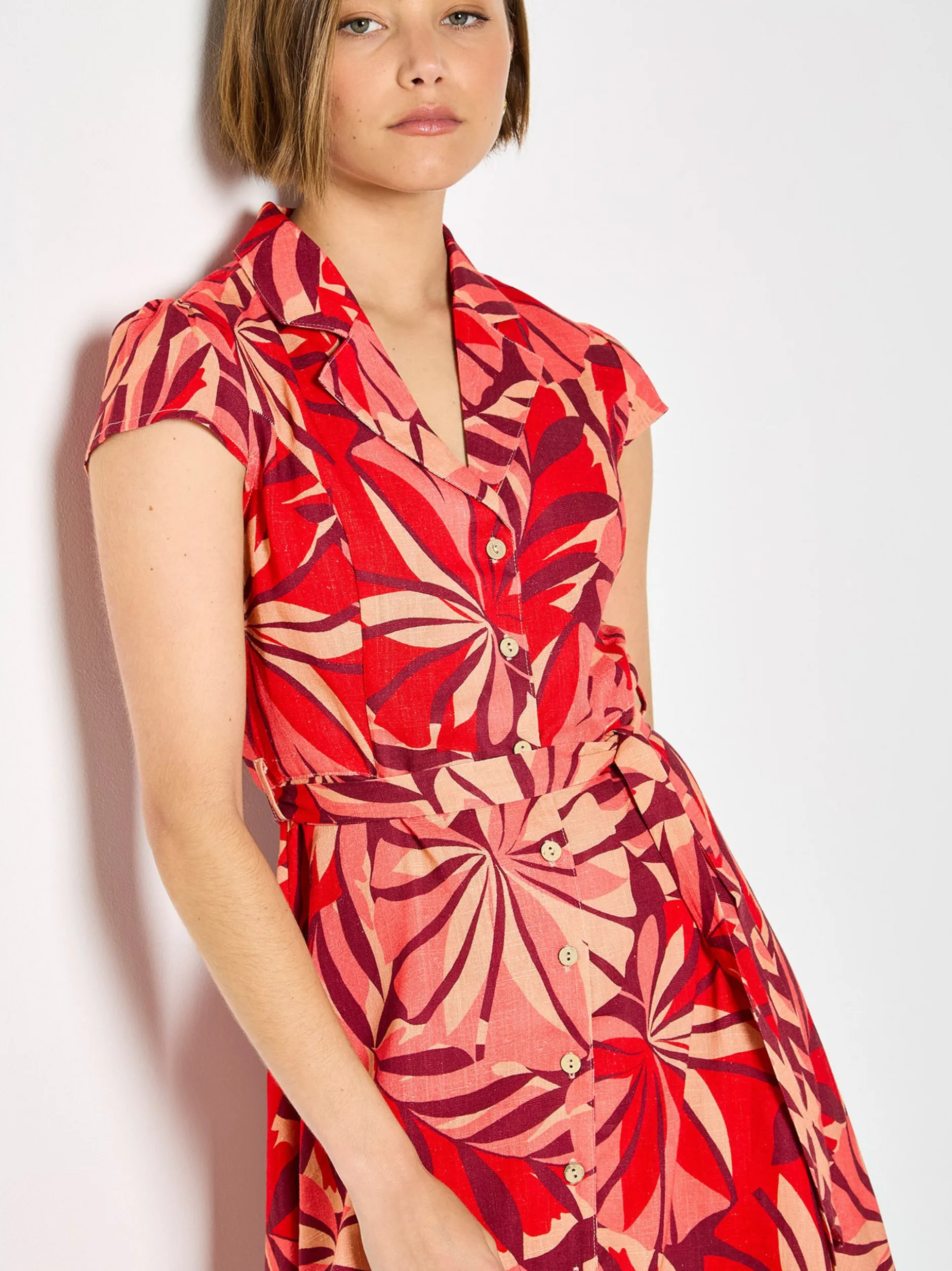 Apricot Damen Minikleid in rot mehrfarbig