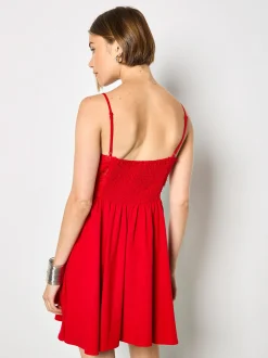Apricot Damen Minikleid in rot - Länge: knielang
