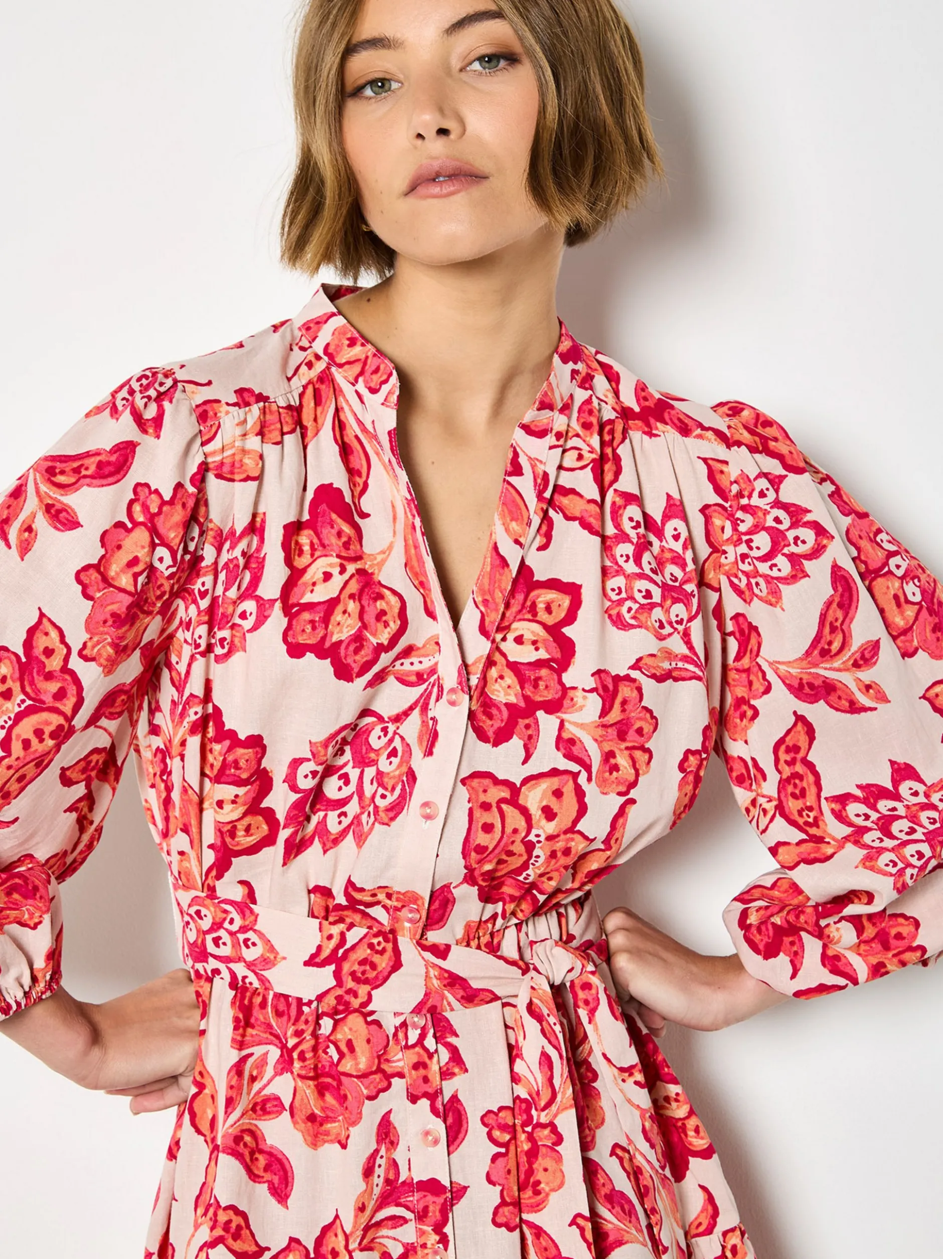 Apricot Damen Minikleid in rosa pink - Länge: knielang