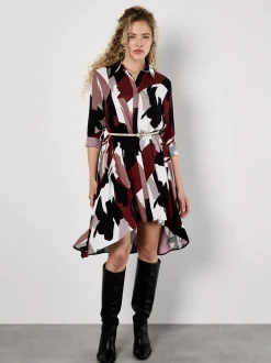 Apricot Damen Minikleid in rosenholz bordeaux