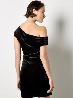 Apricot Damen Minikleid in schwarz - Ausschnitt: Carmen