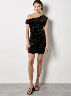 Apricot Damen Minikleid in schwarz - Ausschnitt: Carmen