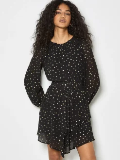 Apricot Damen Minikleid in schwarz - Länge: lang