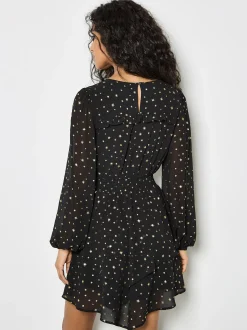 Apricot Damen Minikleid in schwarz - Länge: lang