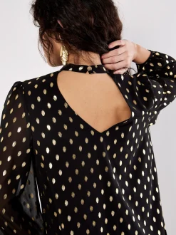 Apricot Damen Minikleid in schwarz - Länge: knielang