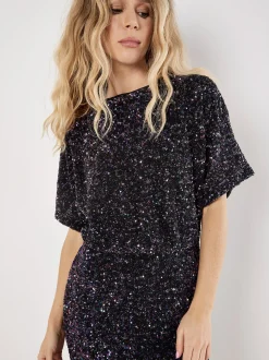Apricot Damen Minikleid in schwarz mehrfarbig