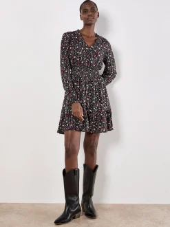 Apricot Damen Minikleid in schwarz - Länge: knielang