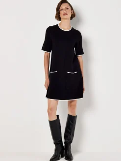 Apricot Damen Minikleid in schwarz - Länge: knielang