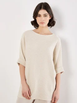 Apricot Damen Pullover in beige - Ausschnitt: U-Boot