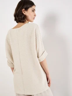 Apricot Damen Pullover in beige - Ausschnitt: U-Boot