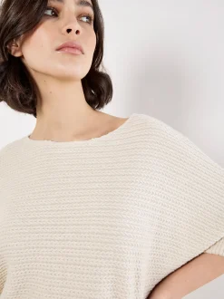 Apricot Damen Pullover in beige - Ausschnitt: U-Boot