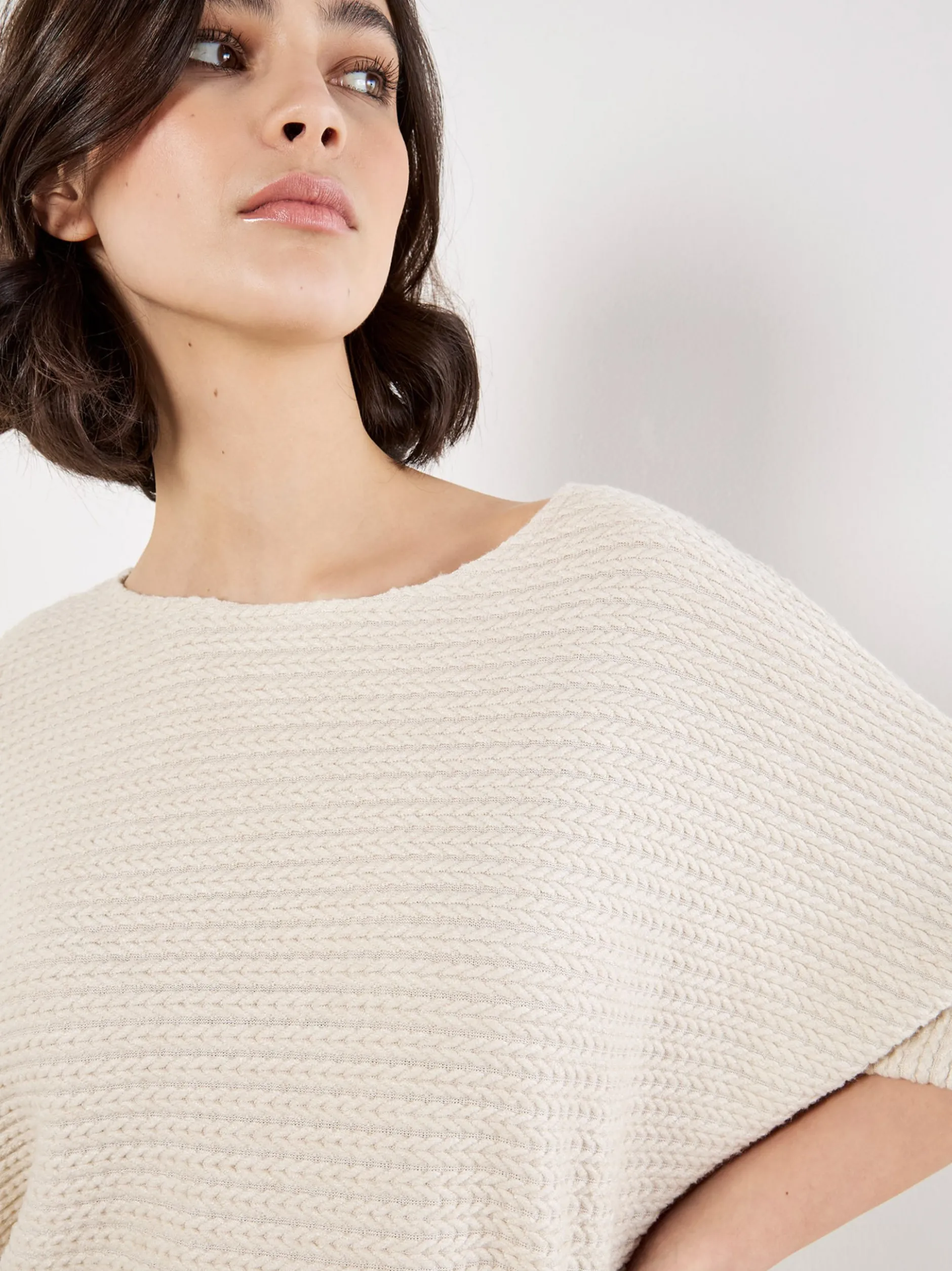 Apricot Damen Pullover in beige - Ausschnitt: U-Boot