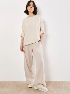 Apricot Damen Pullover in beige - Ausschnitt: U-Boot