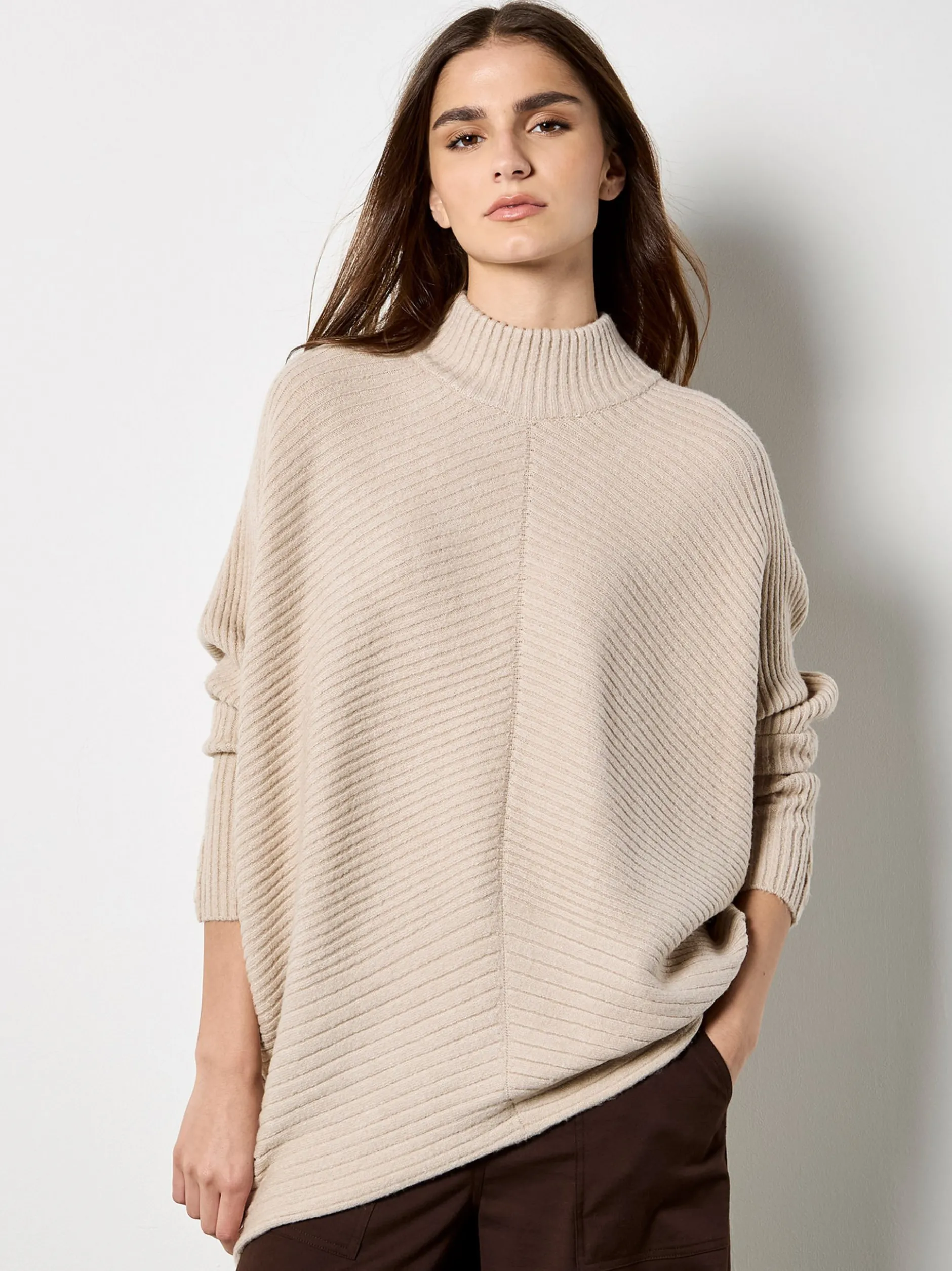 Apricot Damen Pullover in beige - Ausschnitt: Rundhals