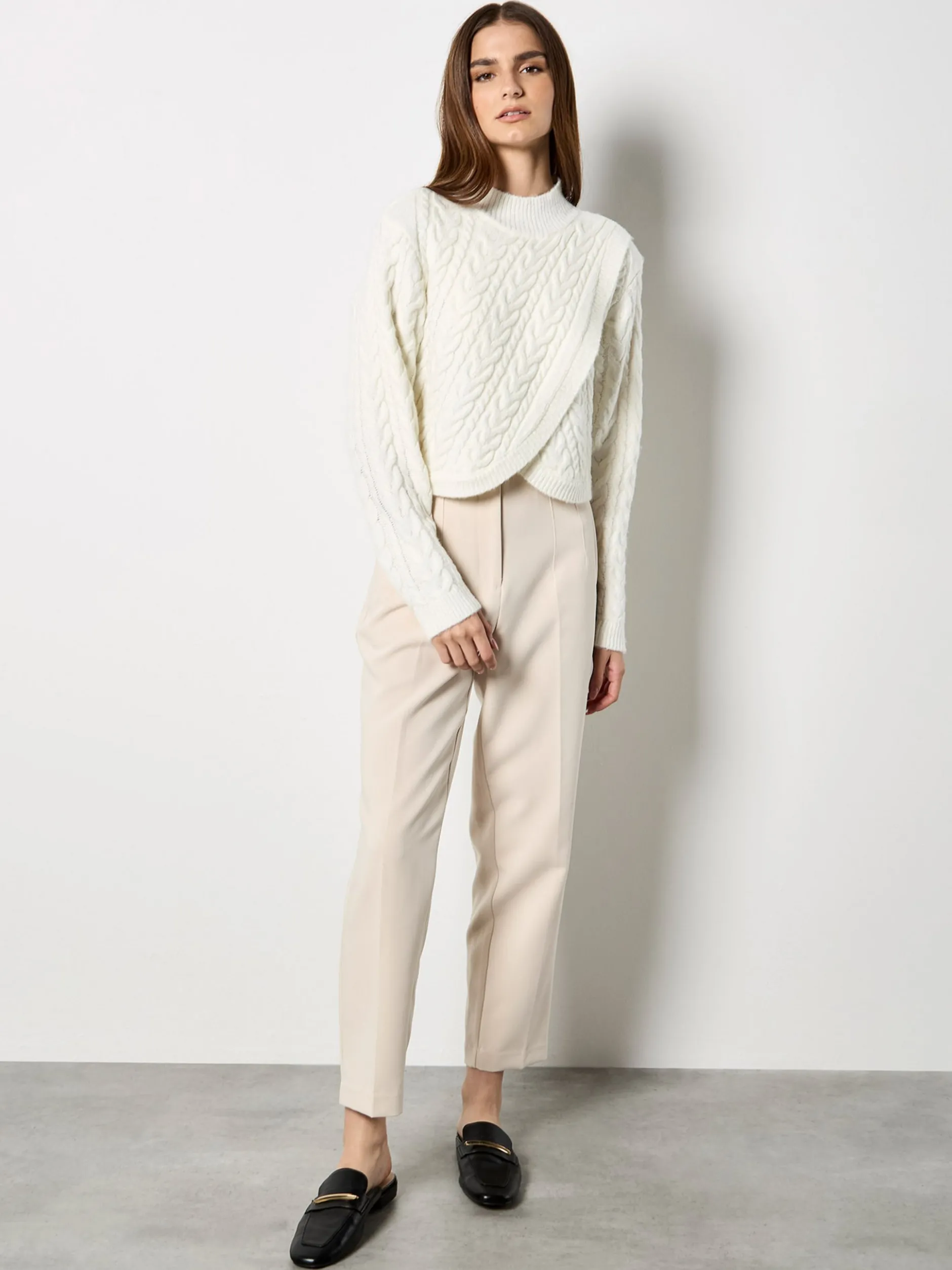 Apricot Damen Pullover in beige - Ärmel: langarm