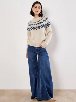 Apricot Damen Pullover in beige - Ausschnitt: Rundhals