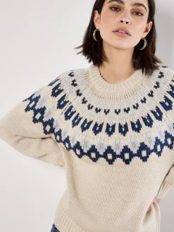 Apricot Damen Pullover in beige - Ausschnitt: Rundhals
