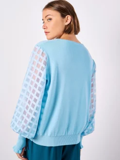 Apricot Damen Pullover in blau hellblau - Ärmel: langarm