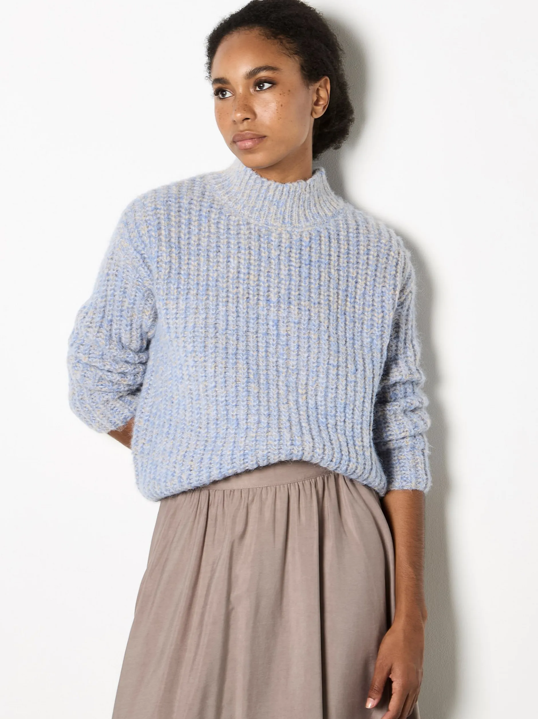 Apricot Damen Pullover in blau - Ärmel: langarm