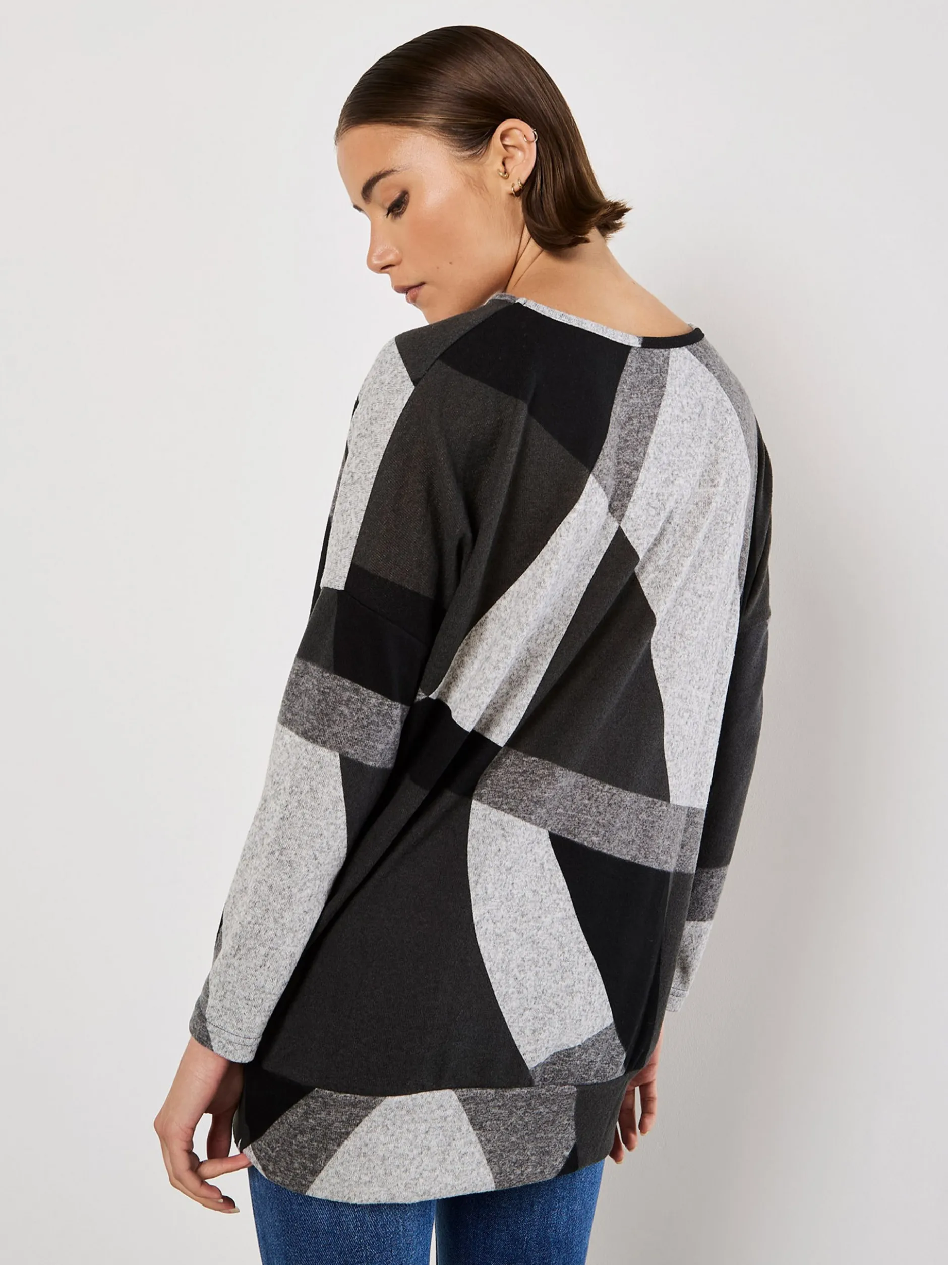 Apricot Damen Pullover in grau - Ärmel: langarm
