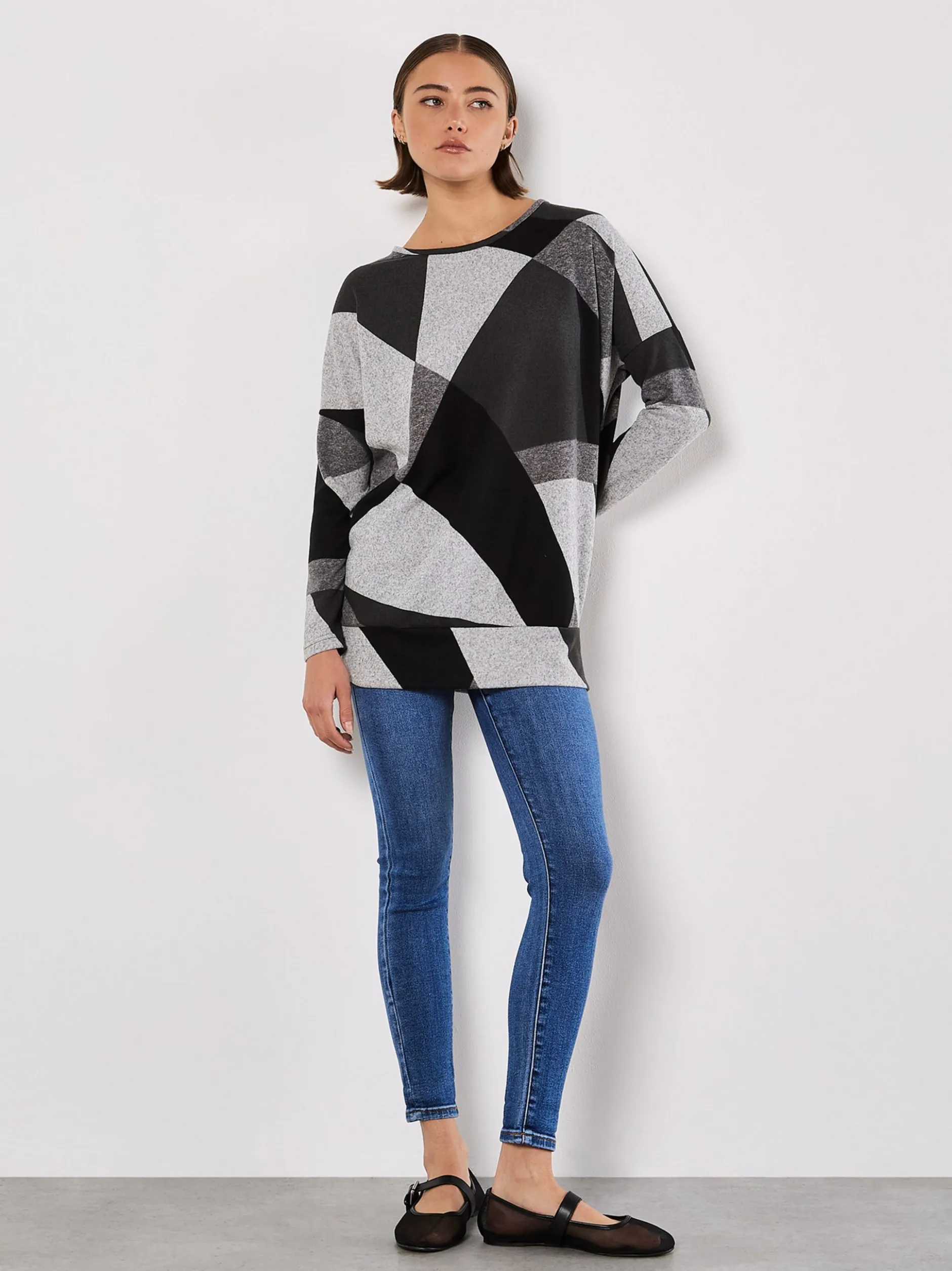 Apricot Damen Pullover in grau - Ärmel: langarm