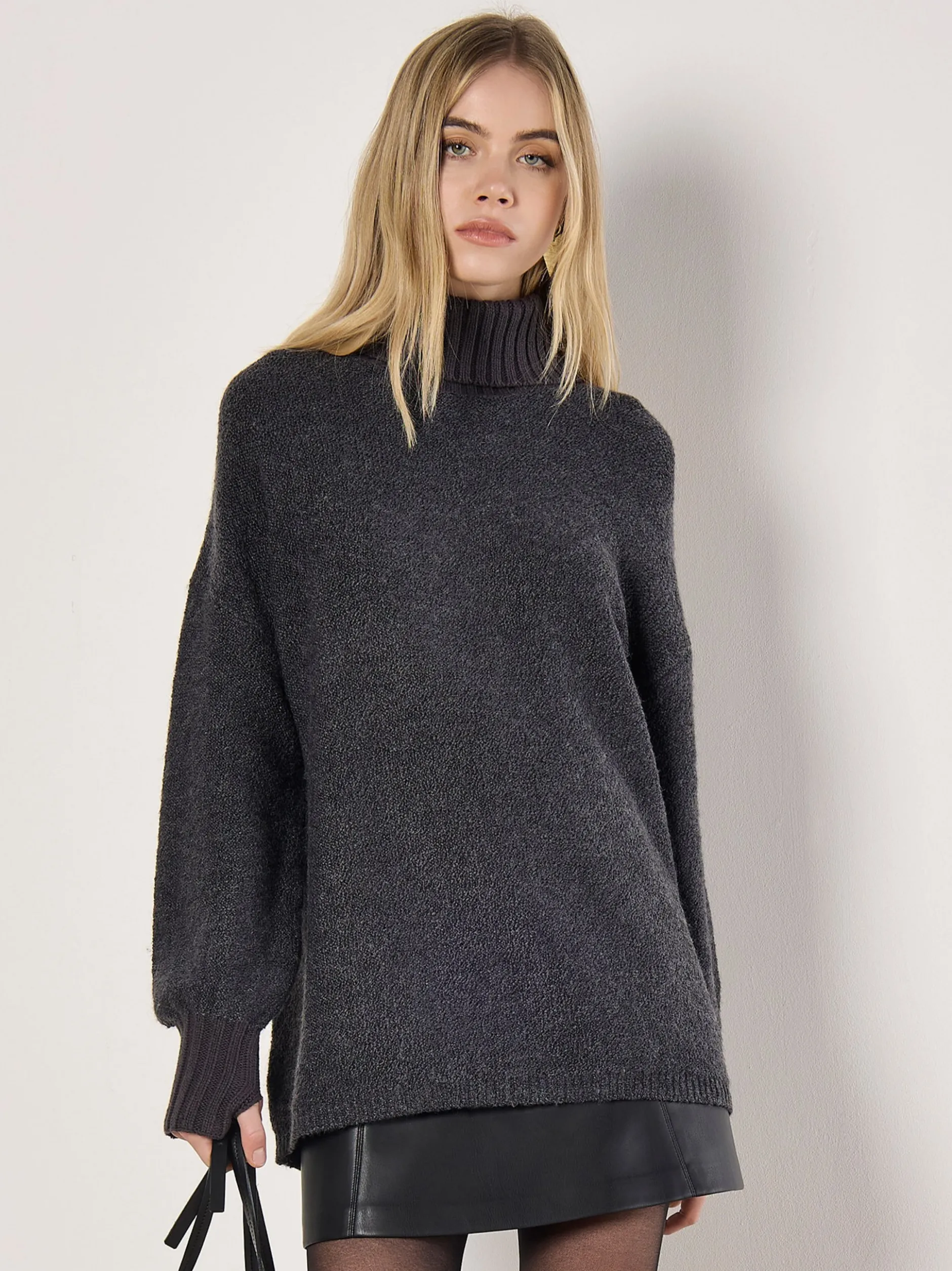 Apricot Damen Pullover in grau - Ärmel: langarm