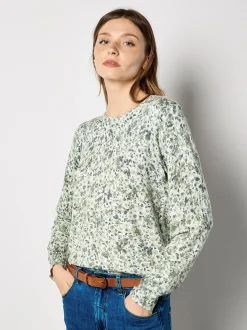 Apricot Damen Pullover in grün mint - Ärmel: langarm