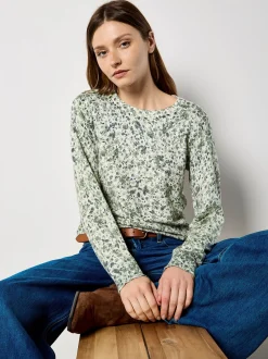 Apricot Damen Pullover in grün mint - Ärmel: langarm