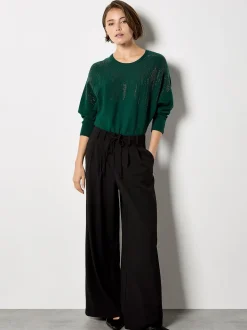 Apricot Damen Pullover in grün - Ausschnitt: Rundhals