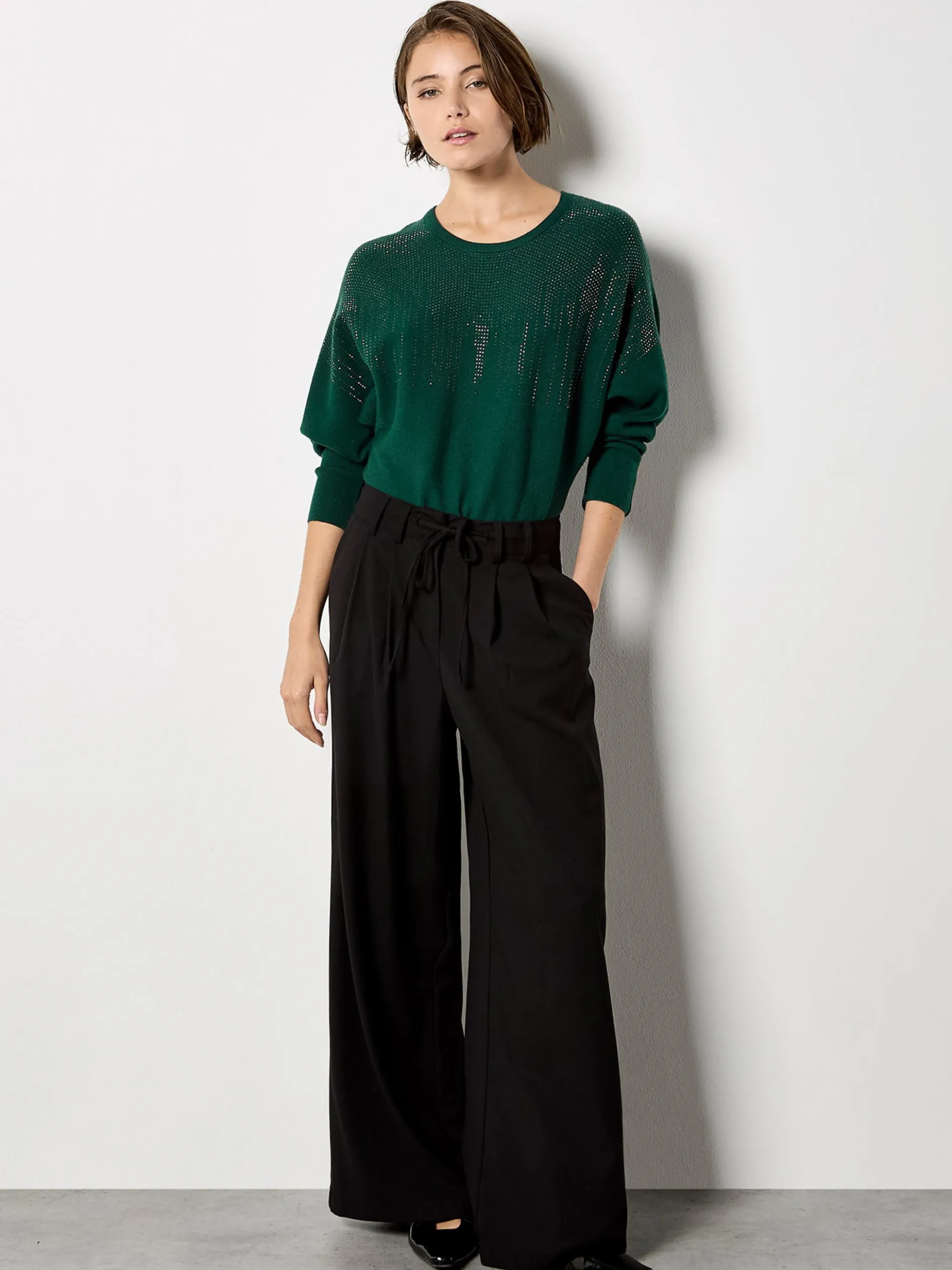 Apricot Damen Pullover in grün - Ausschnitt: Rundhals
