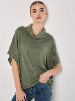 Apricot Damen Pullover in khaki - Ausschnitt: Rollkragen