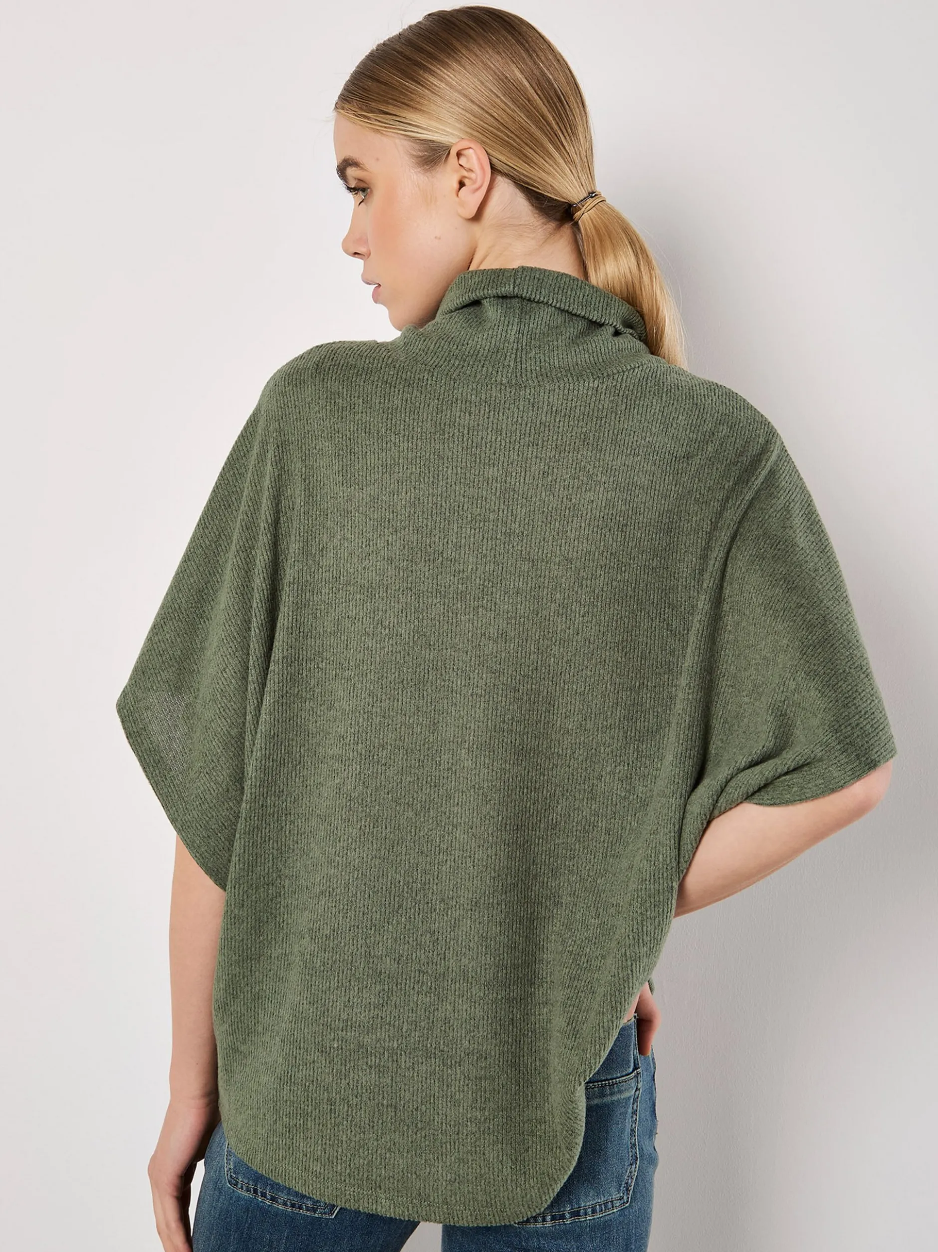 Apricot Damen Pullover in khaki - Ausschnitt: Rollkragen