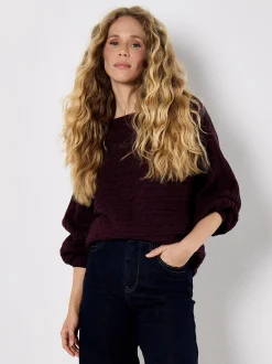 Apricot Damen Pullover in lila purple - Ärmel: langarm