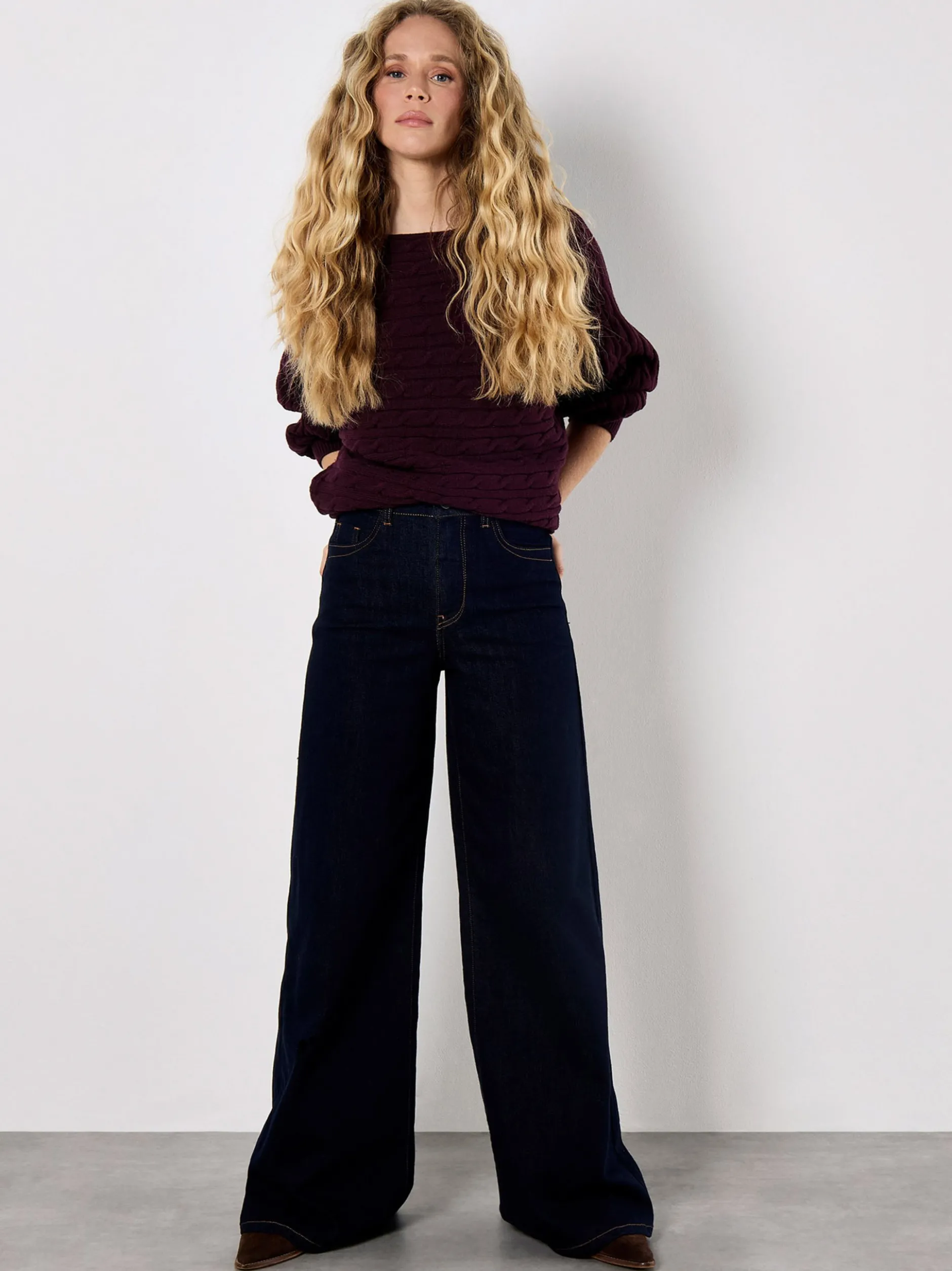 Apricot Damen Pullover in lila purple - Ärmel: langarm
