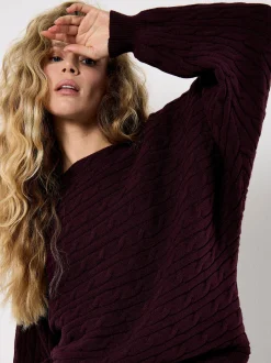 Apricot Damen Pullover in lila purple - Ärmel: langarm