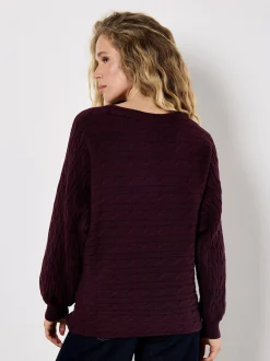 Apricot Damen Pullover in lila purple - Ärmel: langarm