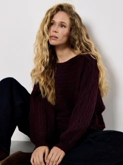 Apricot Damen Pullover in lila purple - Ärmel: langarm