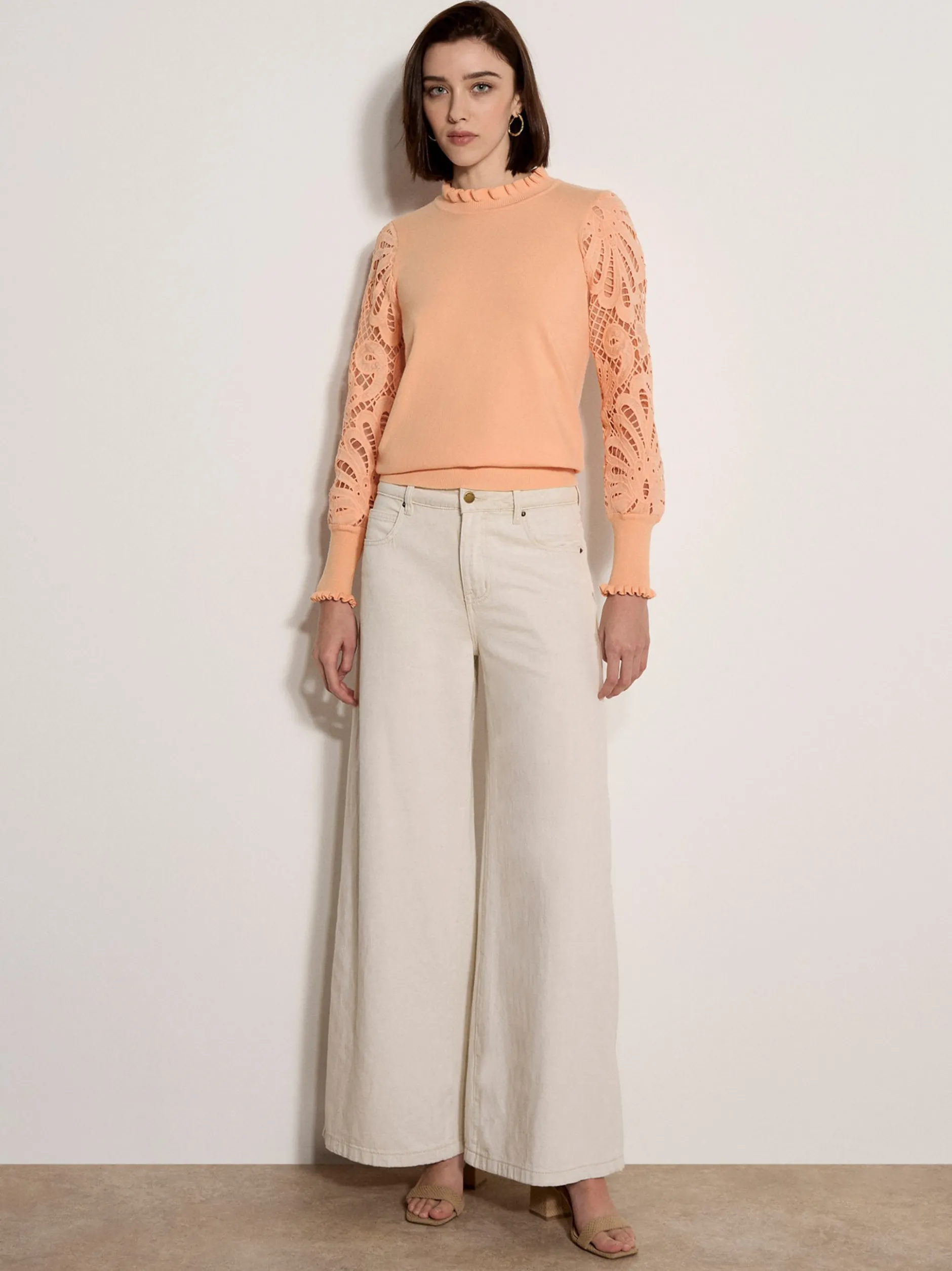 Apricot Damen Pullover in orange - Ärmel: langarm