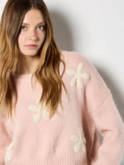 Apricot Damen Pullover in pink - Ausschnitt: Rundhals
